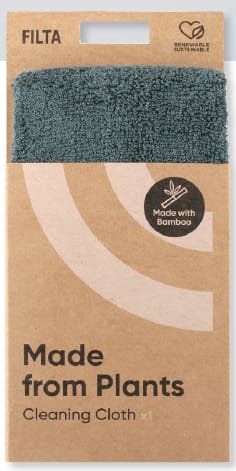 Filta Bamboo Cleaning Cloth Green 30cm x 30cm (Carton of 10 Cloths)