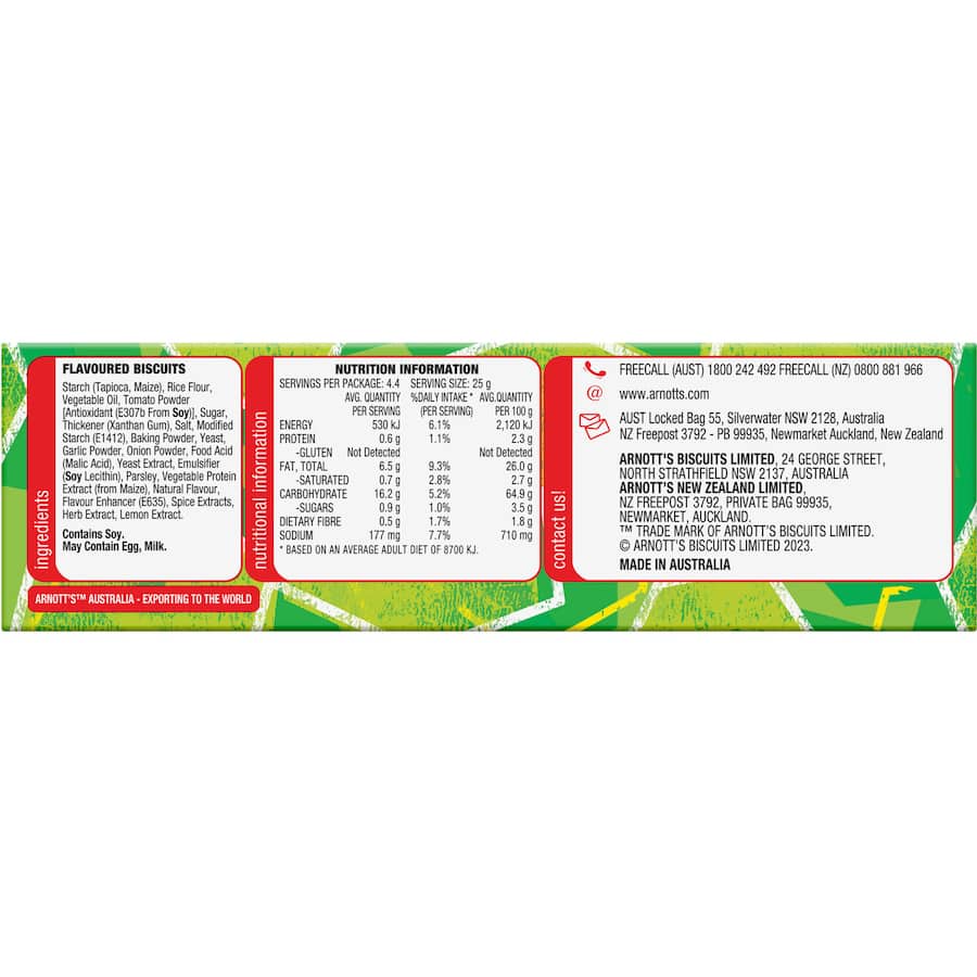 Arnotts Shapes Crackers Gluten Free Barbecue 110g