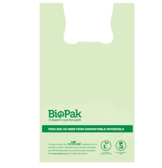 Biopak compostable bin liners, 20L capacity, eco-friendly, home and commercial compostable, 100-pack for waste management.
