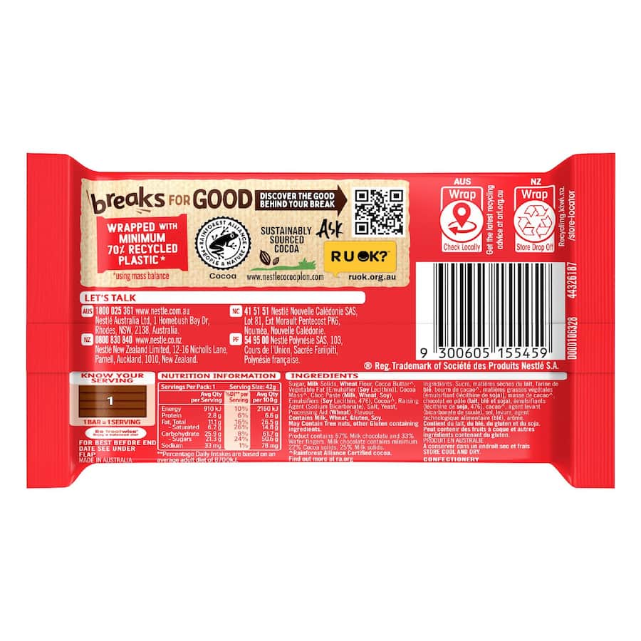 Nestlé Kit Kat Chocolate Bar Milk 42g