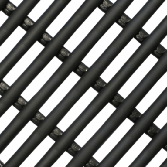 Black Aqua Tube Matting, 1200mm wide, designed for wet areas with tubular drainage and anti-fatigue properties.
