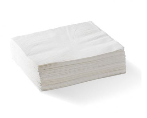 BioPak 2Ply 1/4 Fold White Lunch Napkin 300mm x 300mm 100 (Pack)