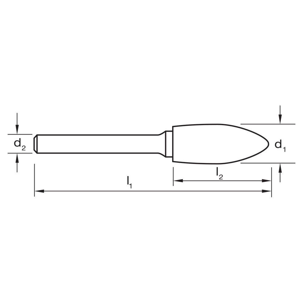 Sutton Double Cut Carbide Bur 1/2" x 1-1/4"
