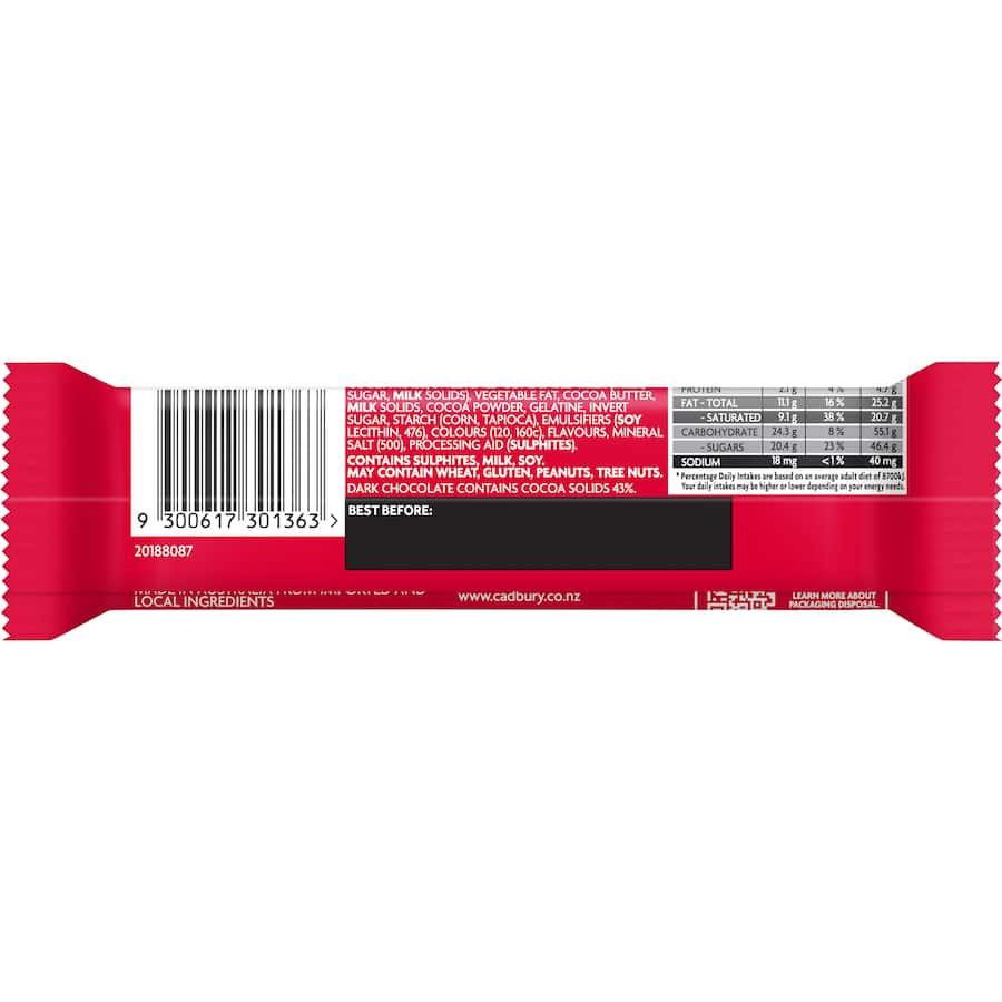 Cadbury Chocolate Bar Cherry Ripe 44g