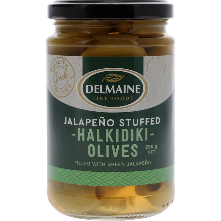 Delmaine Olives Jalapeno Stuffed Jar 290g