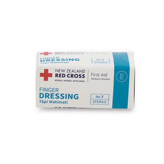 Red Cross Finger Dressing Small No.7: Sterile, adhesive bandage for cuts and scrapes, easy to apply for finger injuries.