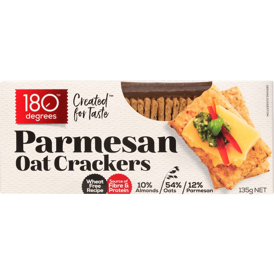 180 Degrees Crackers Parmesan Oat 135g