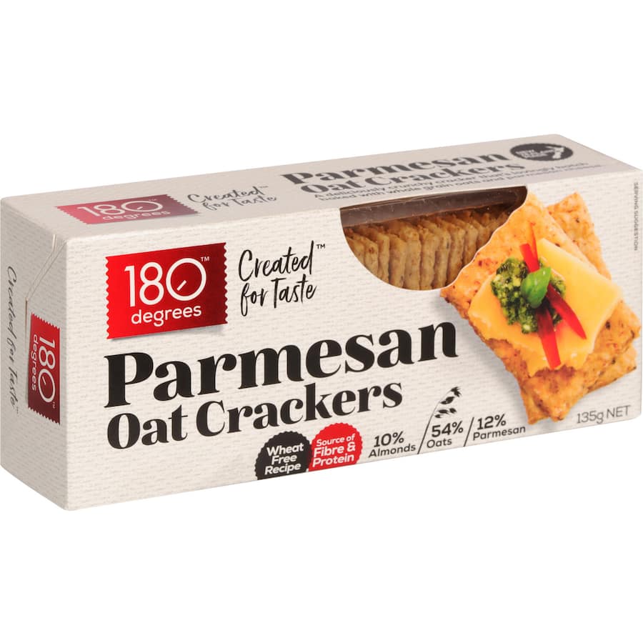 180 Degrees Crackers Parmesan Oat 135g