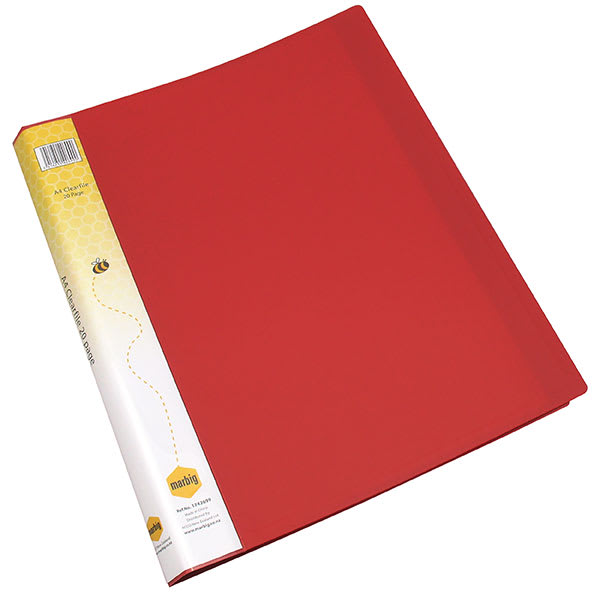 Marbig A4 Display Book Red 20 Pockets (Each)