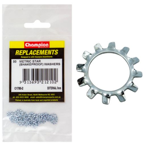 5mm External Star Washer (50pk)