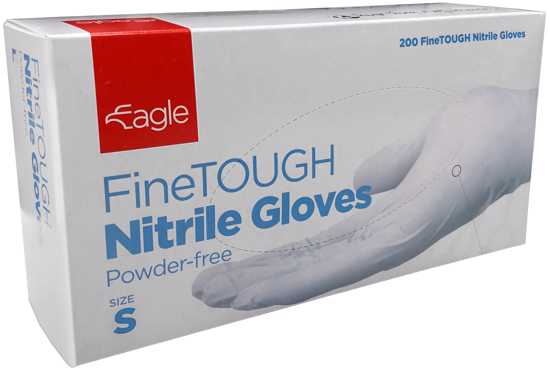 Eagle FineTOUGH Nitrile Gloves - White - S - XL - Pack of 200