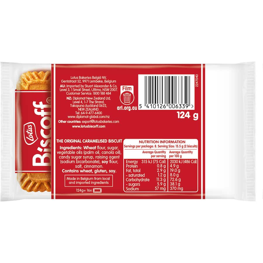 Lotus Biscoff Biscuit 8 X 2pack 124g