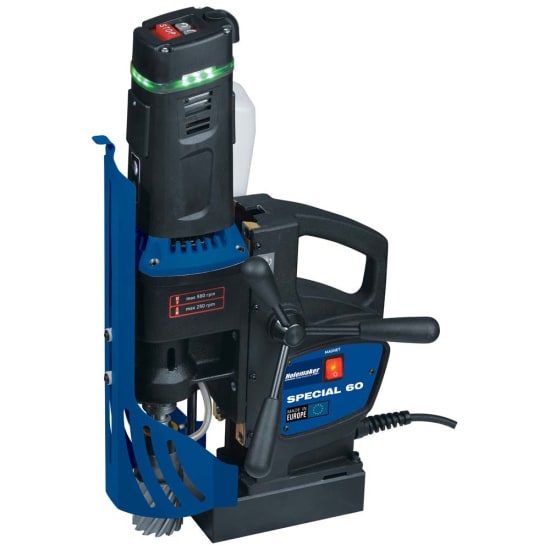 Holemaker Magnetic Base Drill HMSPECIAL60, portable 17kg drill with advanced features for precision drilling and tapping tasks.