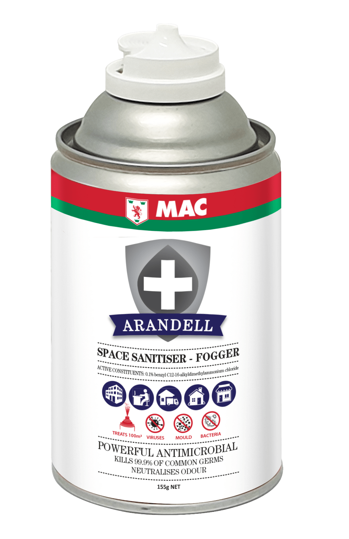 Arandell Space Sanitiser Fogger 155g (Carton of 12) - MAC