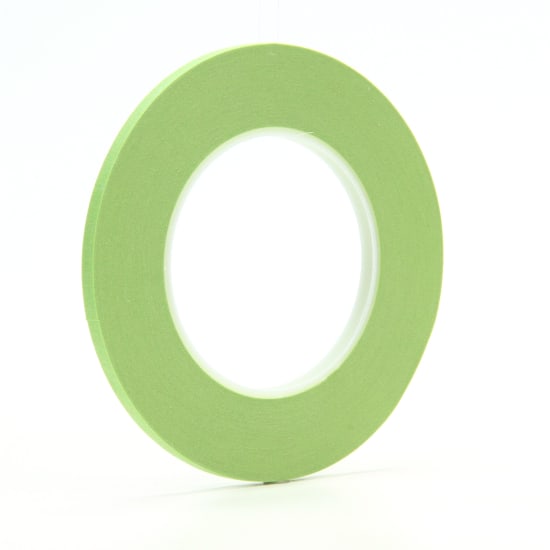 3M 233+ Scotch Masking Tape in green, 6mm x 55m, designed for clean paint lines and superior adhesion in DIY and auto refinishing.