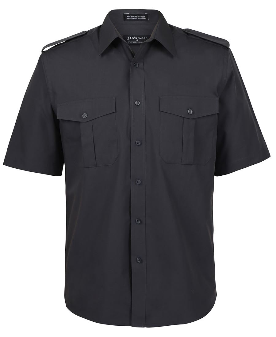 Mens Epaulette Shirt - Charcoal (Size: XS)