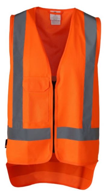 Workhorse, TTMC-W17 Recycled Safety Vest, MVE040 - Orange - 4XL