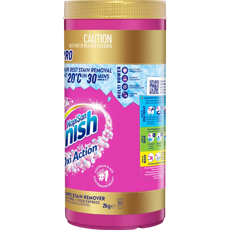 Vanish Napisan Gold Pro Laundry Powder Multi Power Pink 2kg