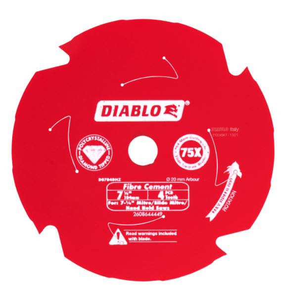 Diablo Circular Saw Blade Cement 184mm 4T
