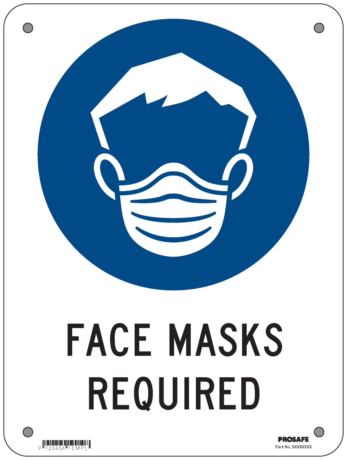 NOTICE SIGN | FACE MASKS REQUIRED - Standard