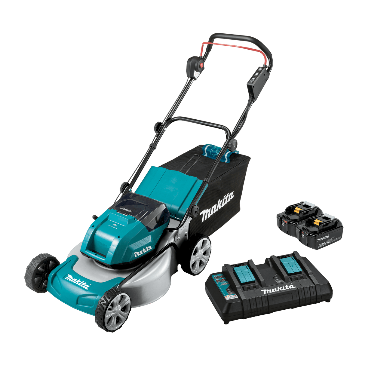 Makita 18Vx2 (36V) LXT Metal Deck Lawn Mower 460mm Cordless Kit