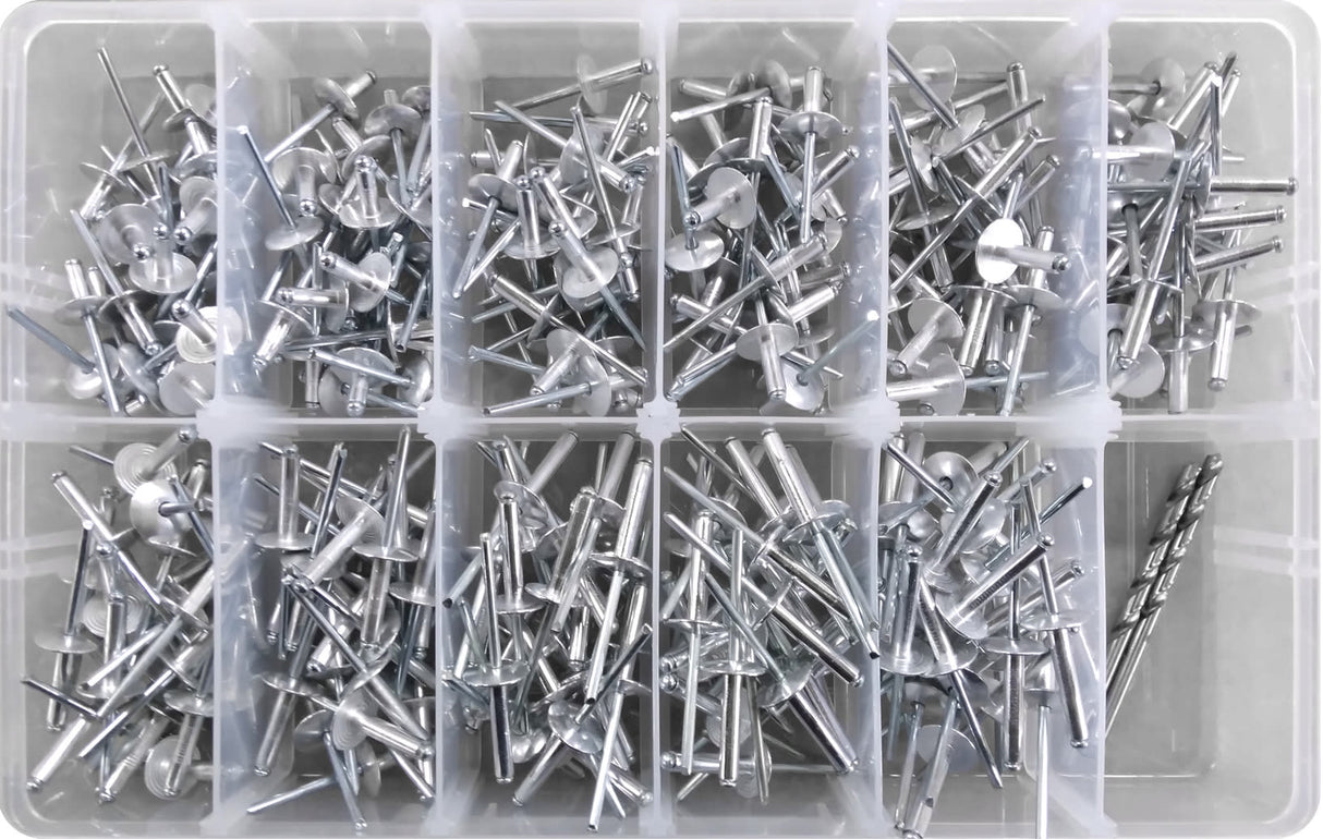 Rivet Large Flange Assortment Kit 277 piece