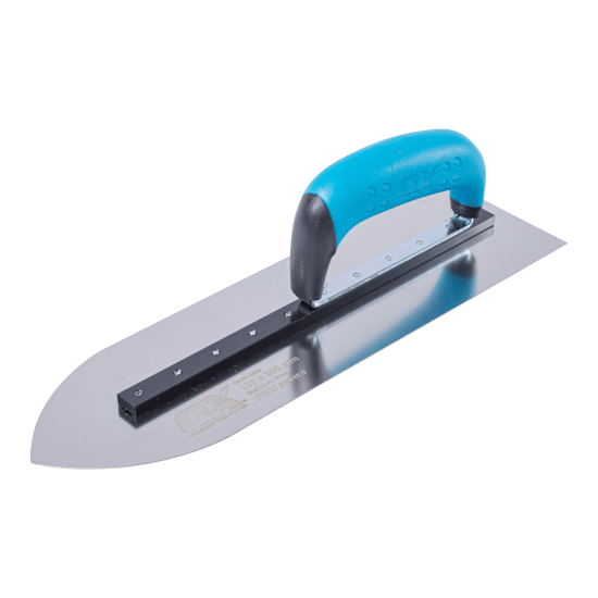 OX Stainless Steel Pointed Finishing Trowel-100mmx355mm (Each)