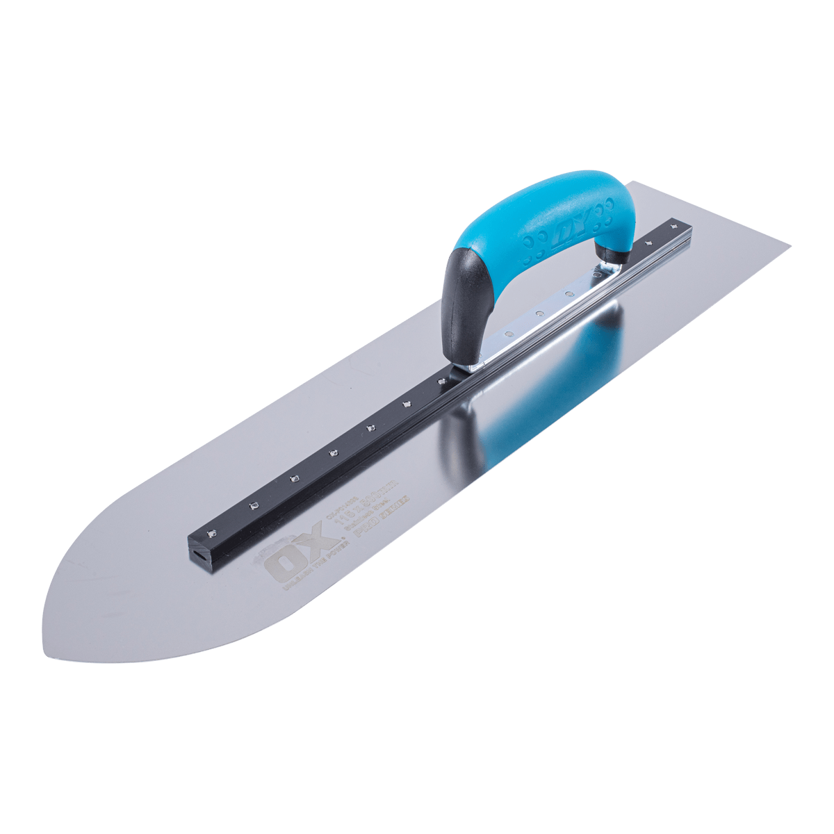 OX Stainless Steel Pointed Finishing Trowel 115mmx500mm