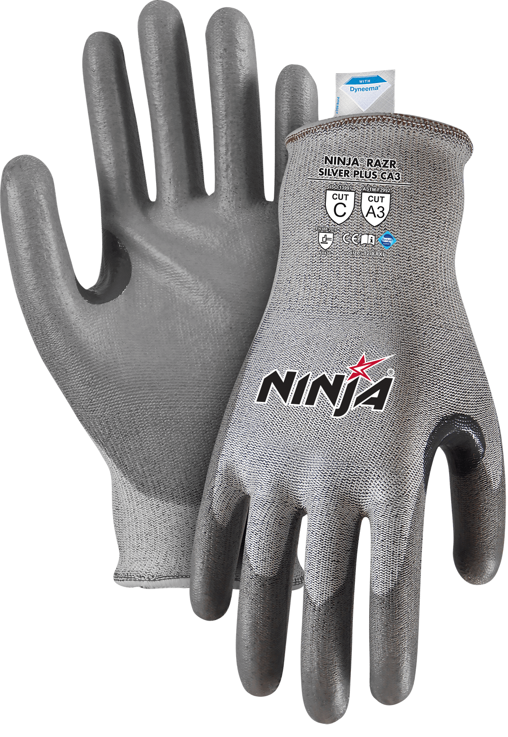 Ninja Razr Silver Plus CA3 Gloves XS-3XL (Pair) - Standard - XS