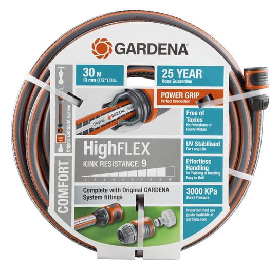 Gardena Comfort HighFLEX Hose 13mm x 30m Fitted