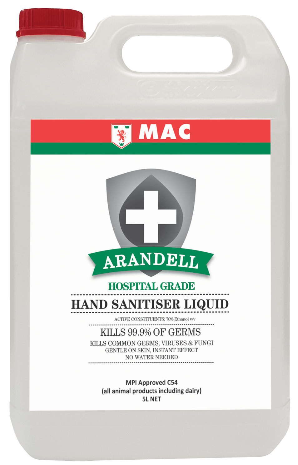 MAC Arandell Hand Sanitiser Liquid 5L (Case of 2)