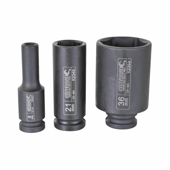 Kincrome 18mm deep impact socket made of durable Chrome Molybdenum Steel for high torque applications.
