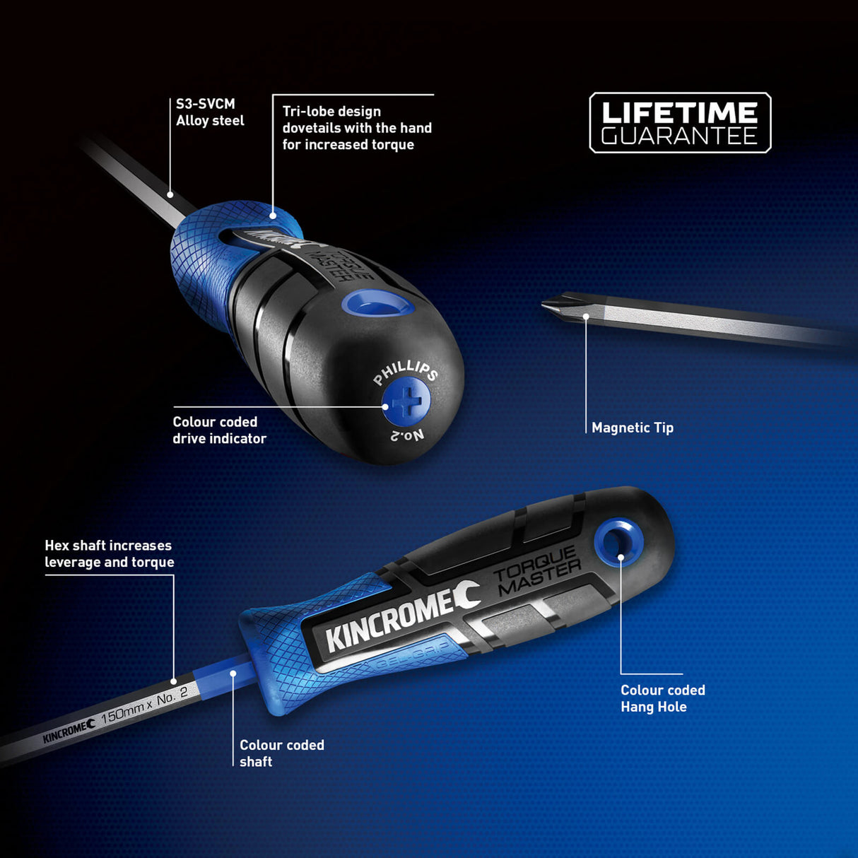 Kincrome TorqueMaster Screwdriver - Blade 4 x 100mm