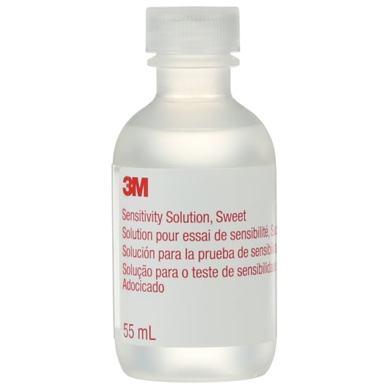 3M Sensitivity Solution FT-11, 55ml bottle for testing respirator sensitivity to saccharin, ensuring optimal fit and safety.