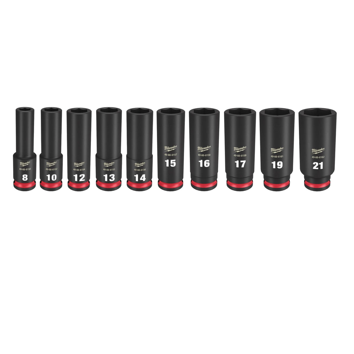 Milwaukee 10 Piece Deep Impact Socket Set - Metric 3/8" Drive