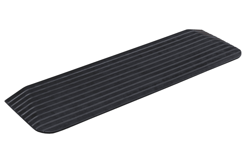 Heavy-duty rubber access ramp, 1100 x 320 x 38mm, ensuring wheelchair-friendly transitions with ribbed traction surface.