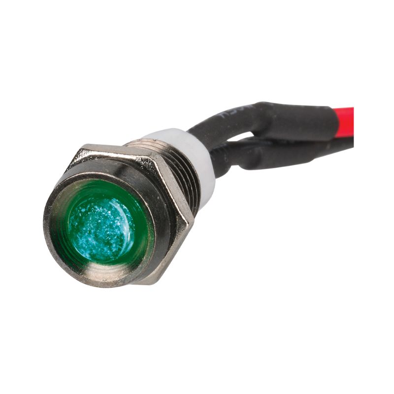 PILOT LAMP LED SEALED 12V GREEN