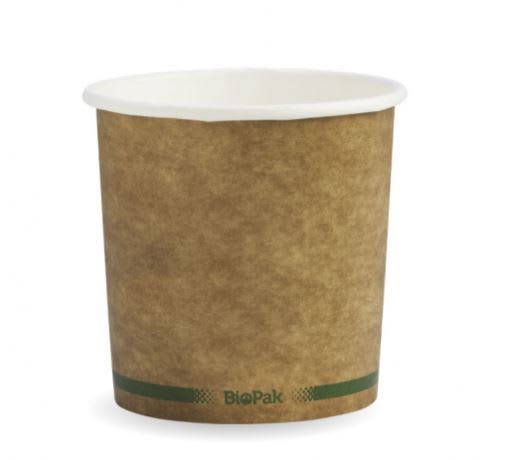 BioPak Natural Kraft Paper BioBowl 24oz/740ml 500 (Case)