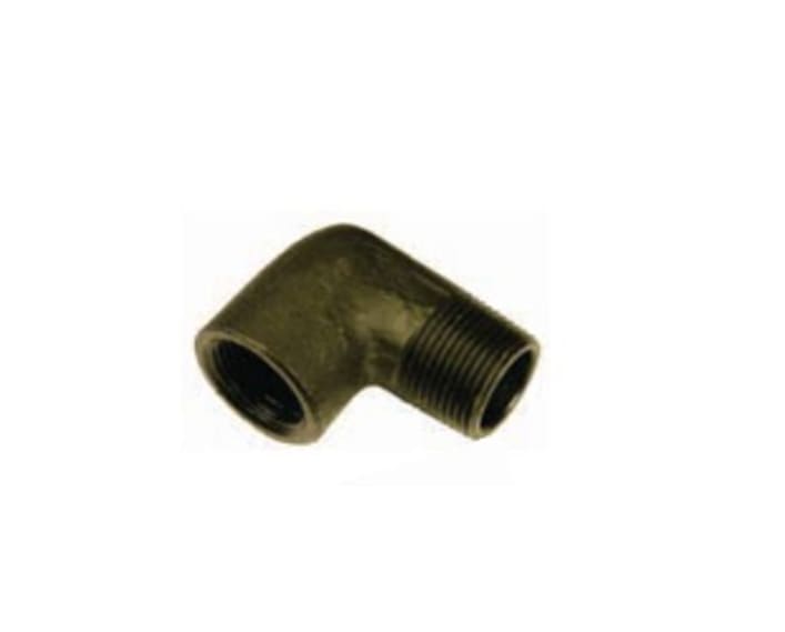 Black Mild Steel Male-Female Elbow 1-1/4"
