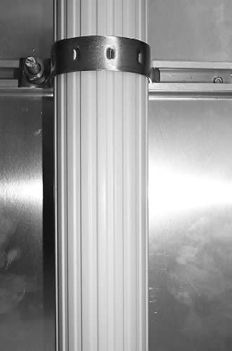 Aluminium Fluted Pole White - 60mm x 3.5m