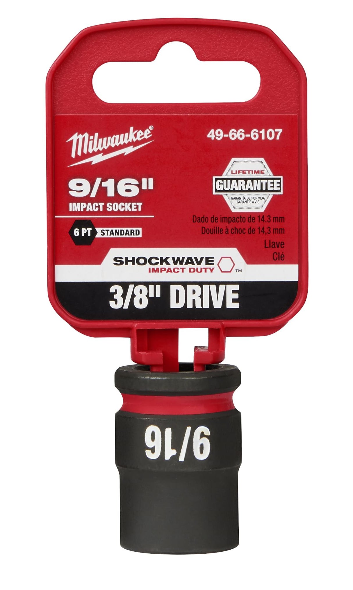 Milwaukee Shockwave Impact Duty Socket 3/8" Drive 9/16"