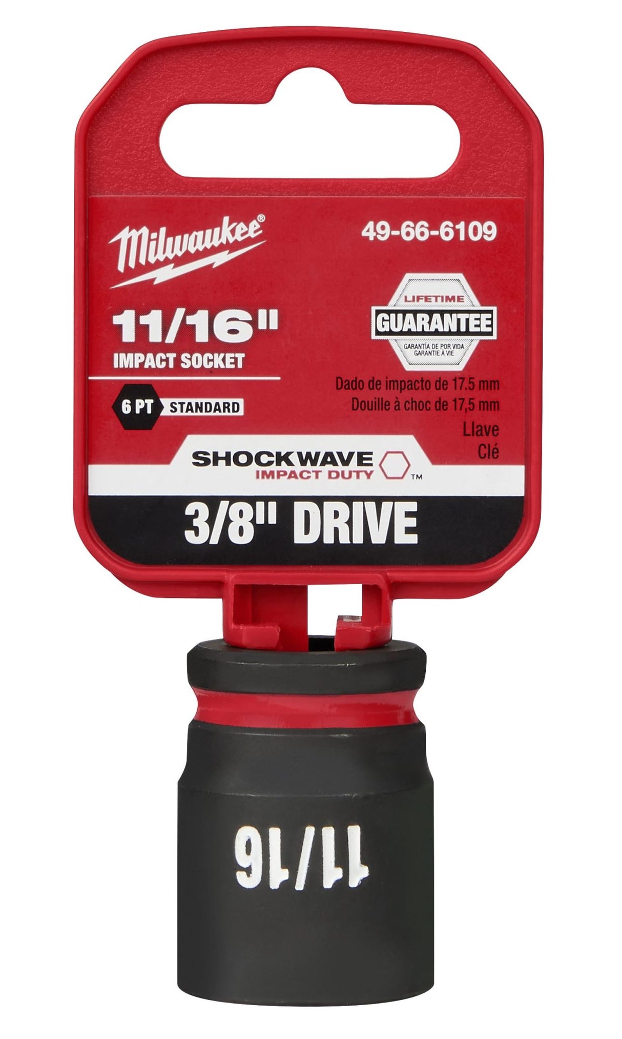 Milwaukee Shockwave Impact Duty Socket 3/8" Drive 11/16"