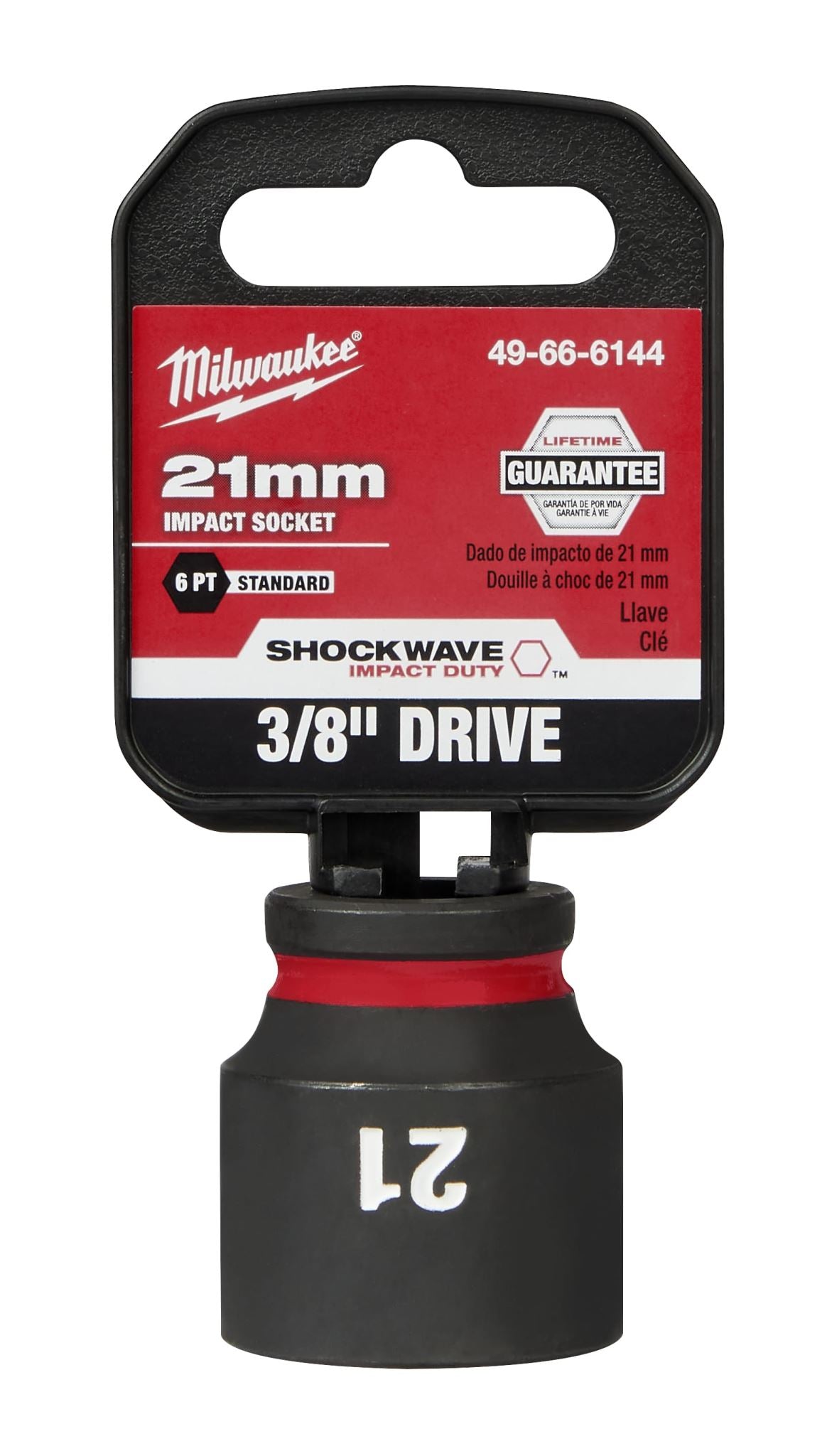 Milwaukee Shockwave Impact Duty Socket 3/8" Drive 21mm