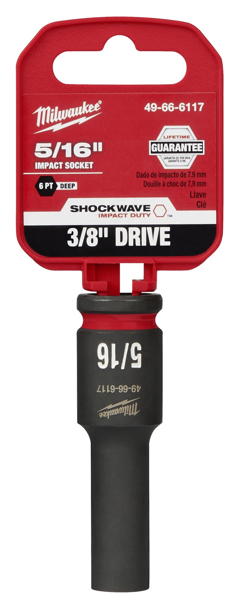 Milwaukee Shockwave Deep Impact Duty Socket 3/8"Dr 5/16"