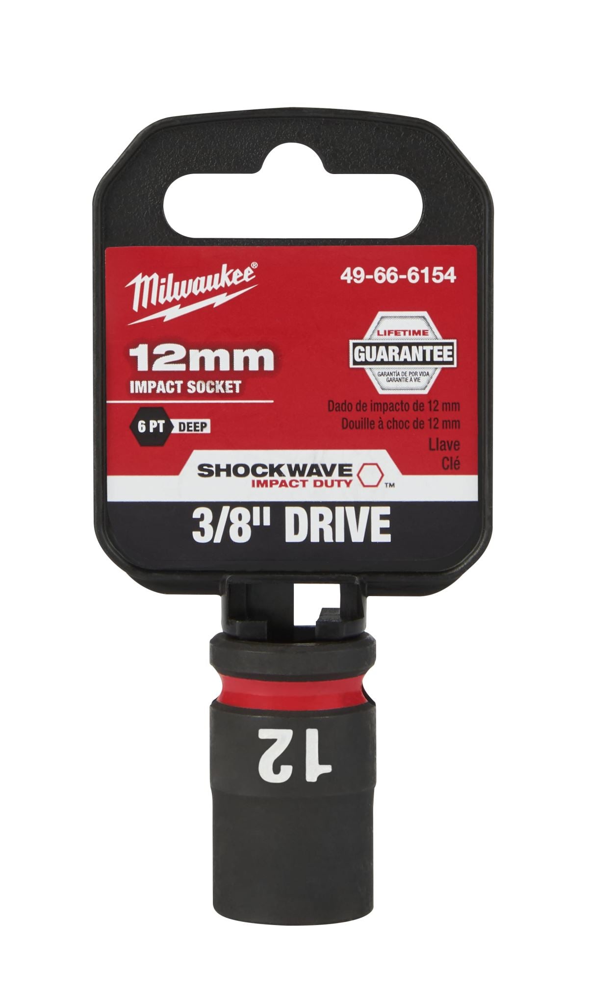 Milwaukee Shockwave Deep Impact Duty Socket 3/8"Dr 12mm