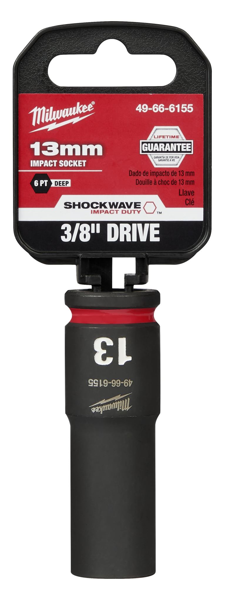 Milwaukee Shockwave Deep Impact Duty Socket 3/8"Dr 13mm