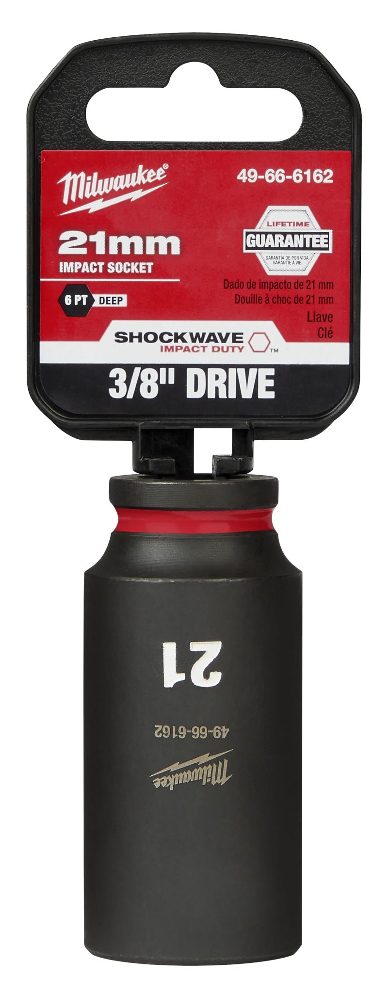 Milwaukee Shockwave Deep Impact Duty Socket 3/8"Dr 21mm