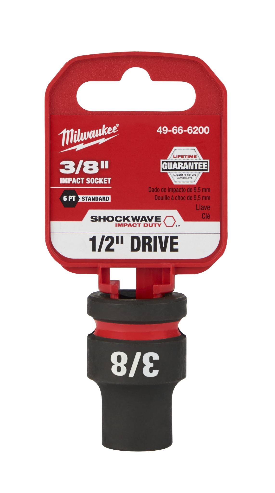 Milwaukee Shockwave Impact Duty Socket 1/2" Drive 3/8"