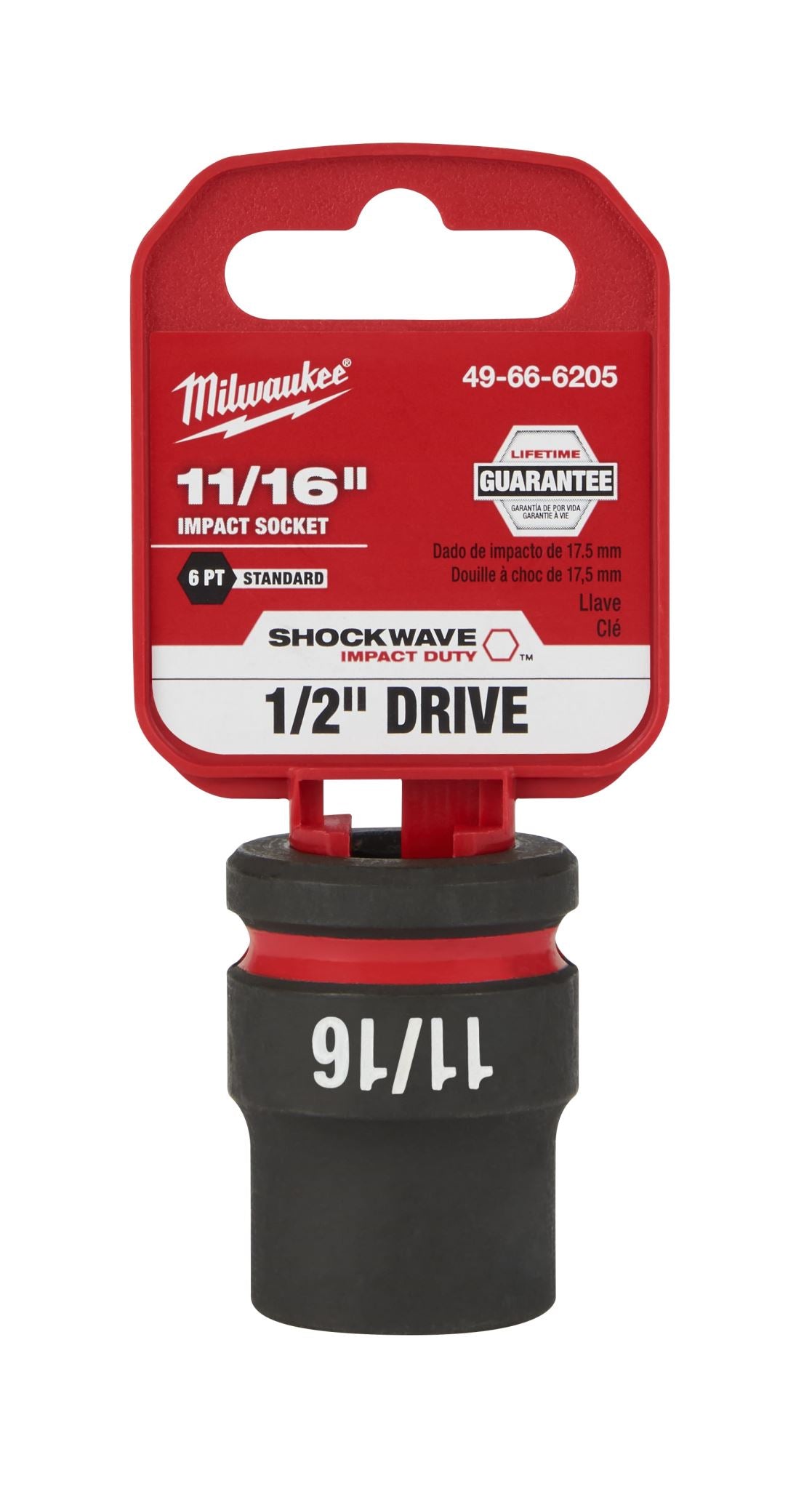 Milwaukee Shockwave Impact Duty Socket 1/2" Drive 11/16"