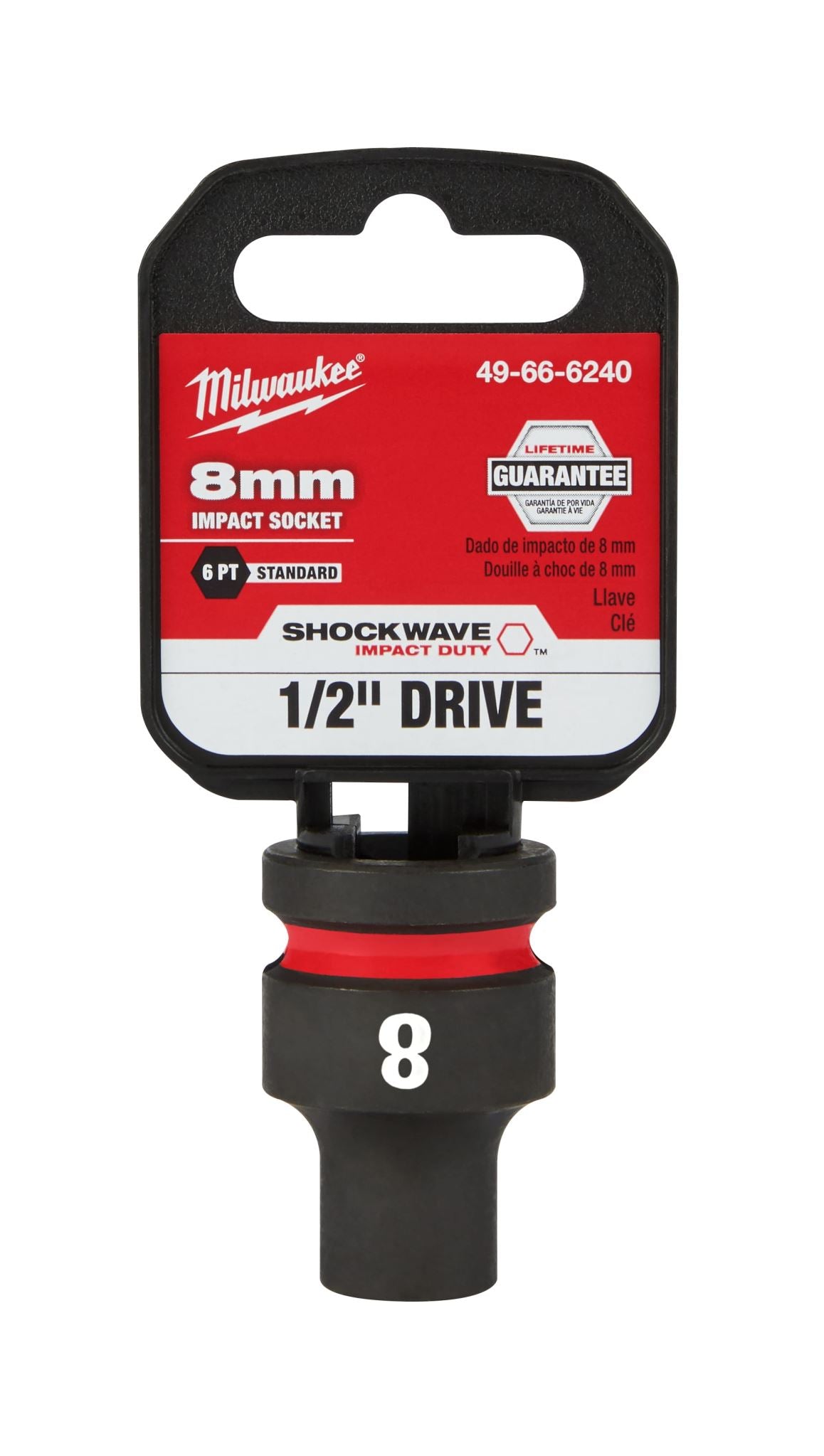 Milwaukee Shockwave Impact Duty Socket 1/2" Drive 8mm